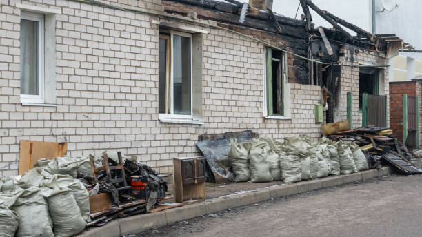 Professional Fire Damage Removal technician working in Arlington, MN